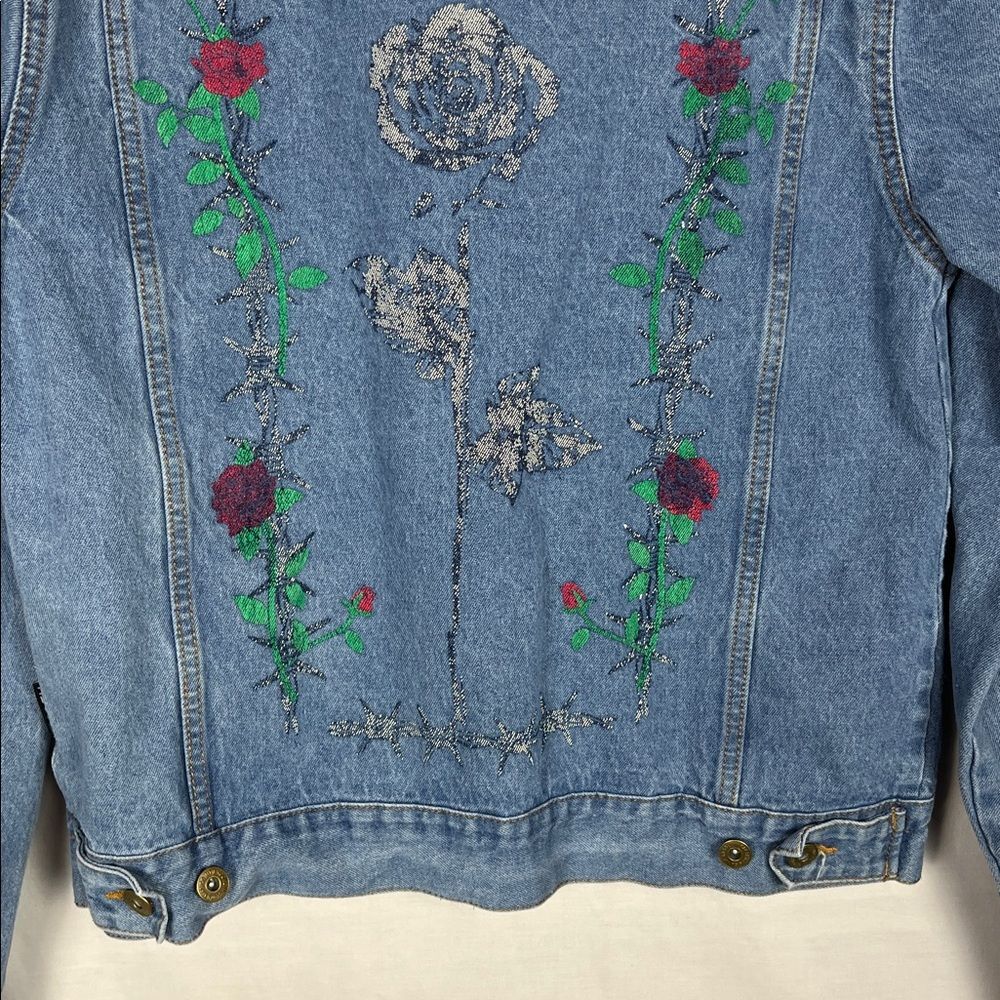 Brooklyn Cloth Blessed Rose Button Up Denim Jacket - Picture 7 of 8